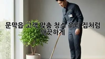 문막읍 고객 맞춤 청소🧹✨ 우리 집처럼 깨끗하게!